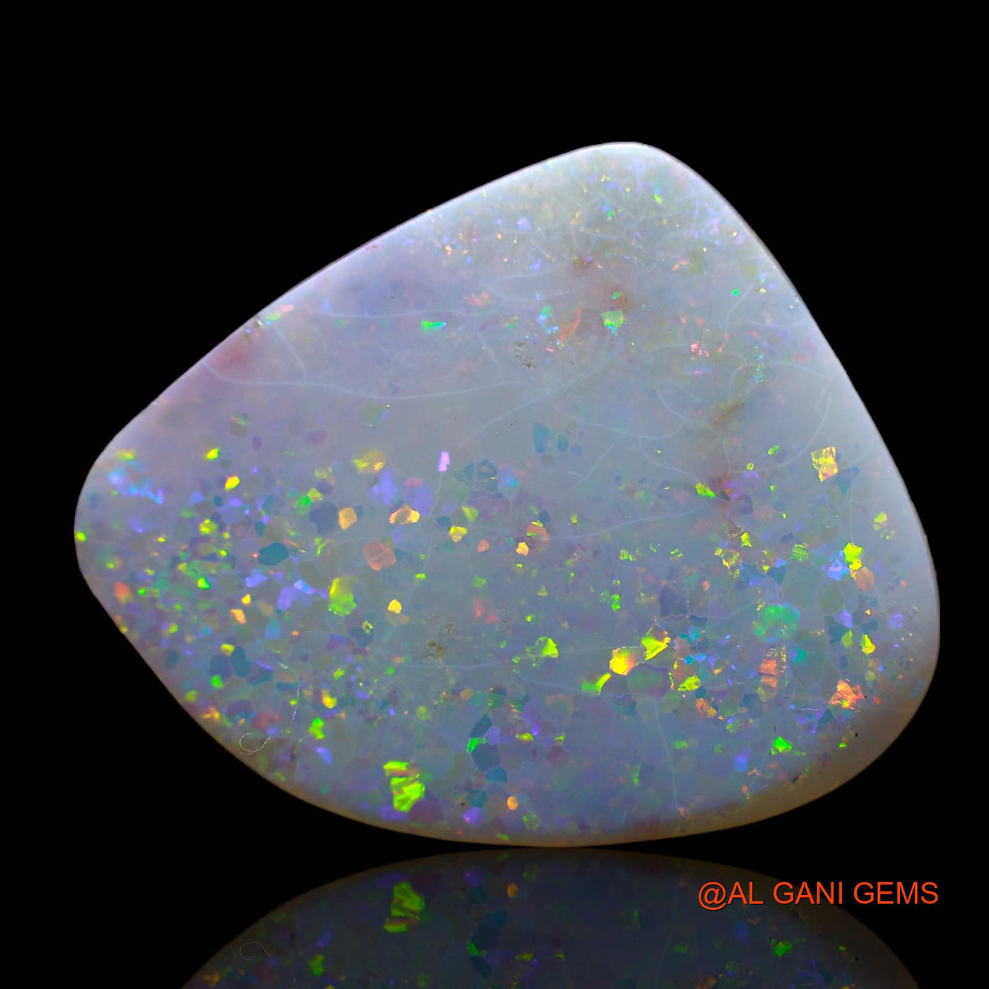 11.00 Cts Natural Australian Fire Opal Loose Gemstone Fancy Cabochon 27x21x3 mm AB-603