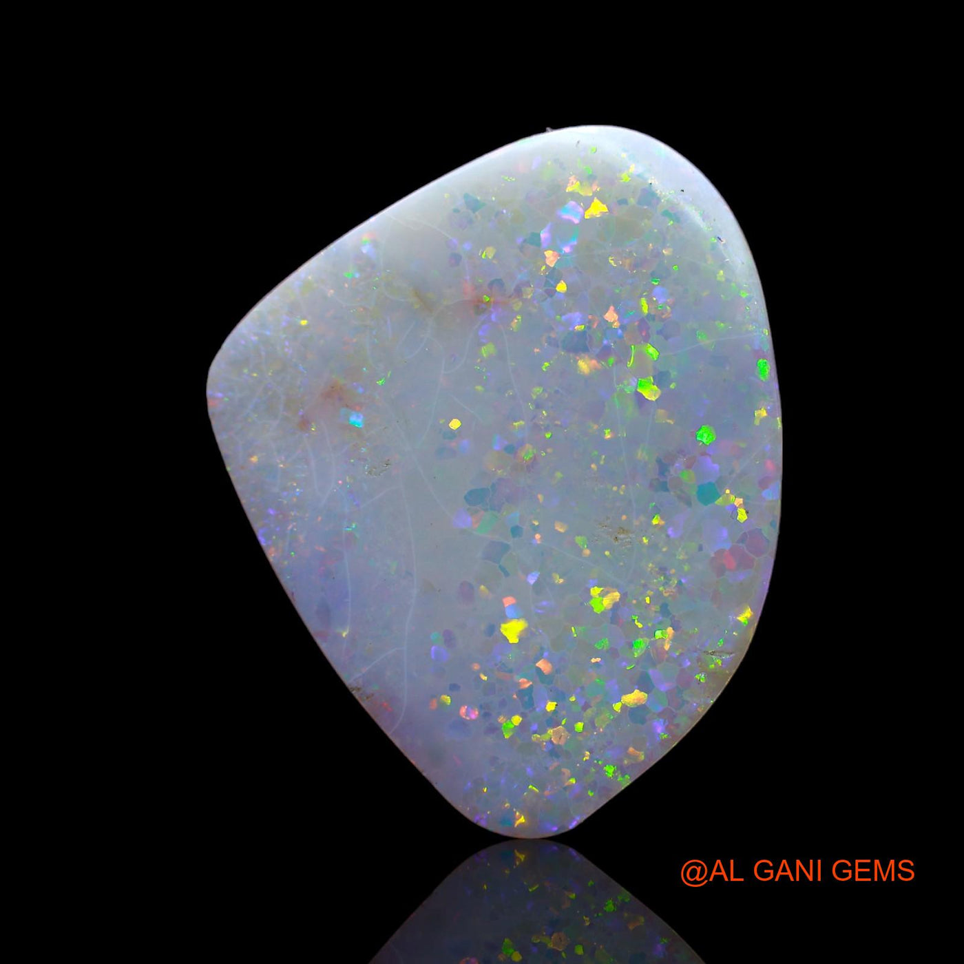 11.00 Cts Natural Australian Fire Opal Loose Gemstone Fancy Cabochon 27x21x3 mm AB-603