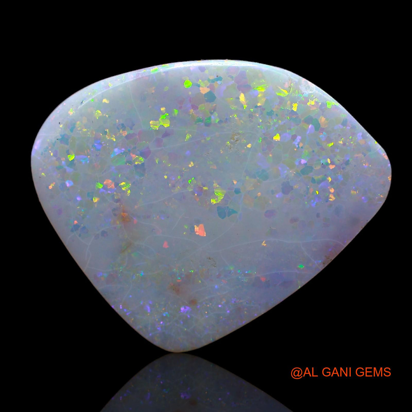 11.00 Cts Natural Australian Fire Opal Loose Gemstone Fancy Cabochon 27x21x3 mm AB-603
