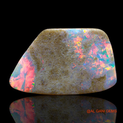 11.00 Cts Unheated Australian Fire Opal Loose Gemstone Fancy Cabochon Natural 28x17x3 mm AB-604