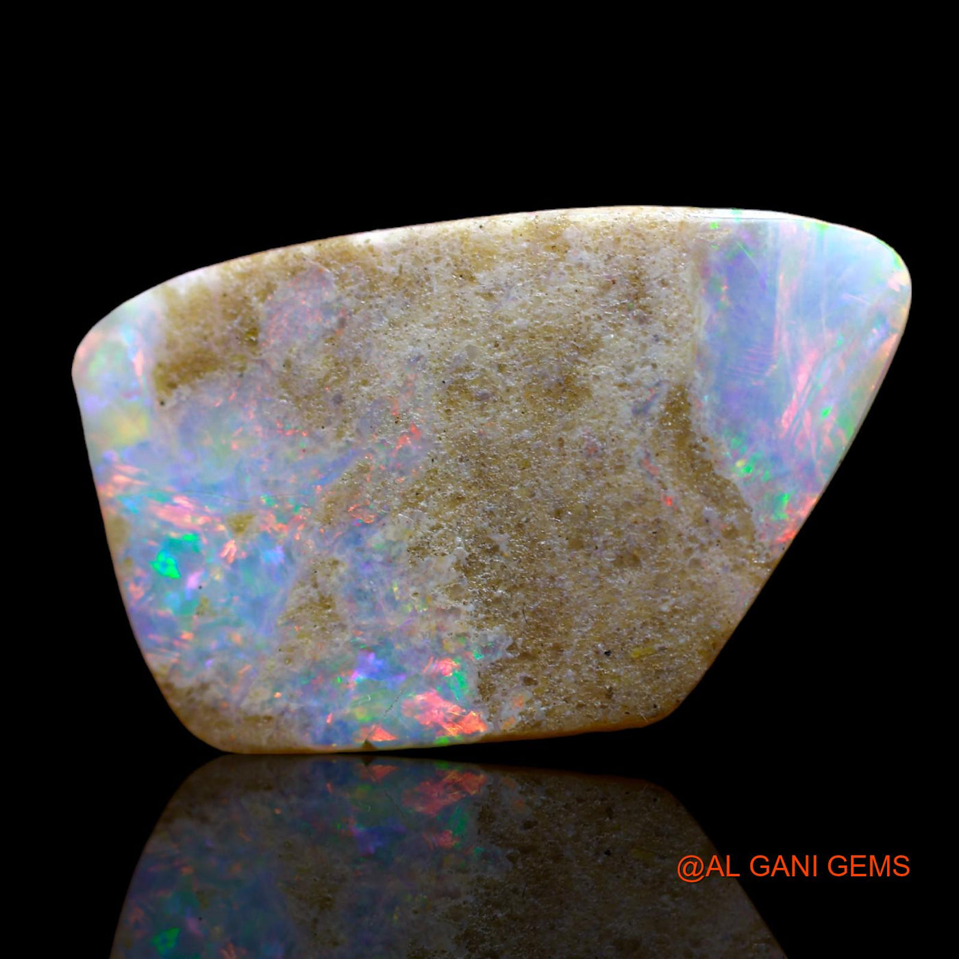 11.00 Cts Unheated Australian Fire Opal Loose Gemstone Fancy Cabochon Natural 28x17x3 mm AB-604
