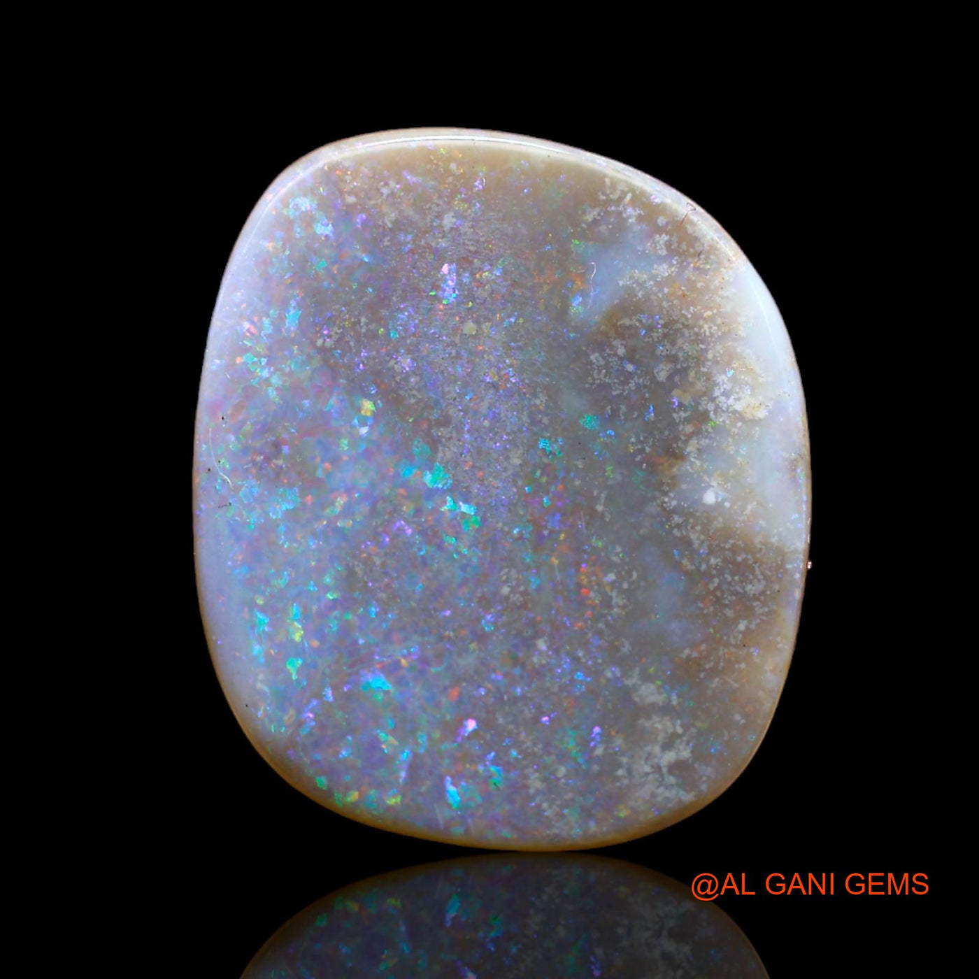 14.00 Cts Natural Australian Fire Opal Loose Gemstone Fancy Cabochon 22x19x4 mm AB-610