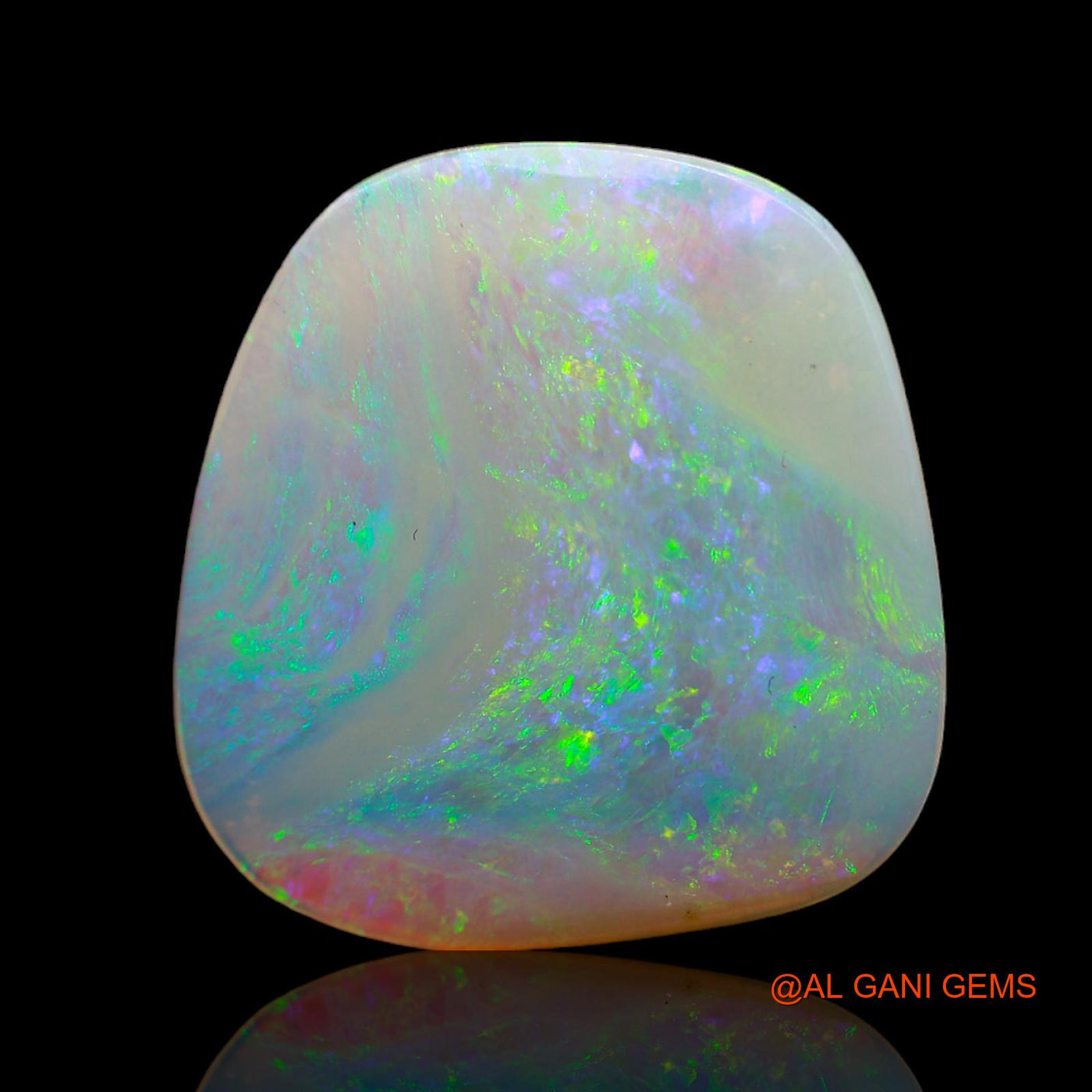 5.00 Cts Natural Australian Fire Opal Fancy Cabochon Loose Gemstone For Jewelry 20x19x2 mm AB-614