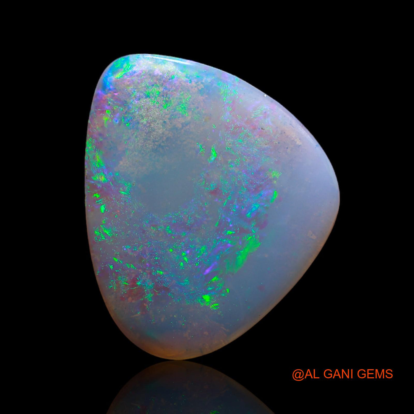 5.00 Cts Natural Australian Fire Opal Loose Gemstone Fancy Cabochon 21x18x2 mm AB-615