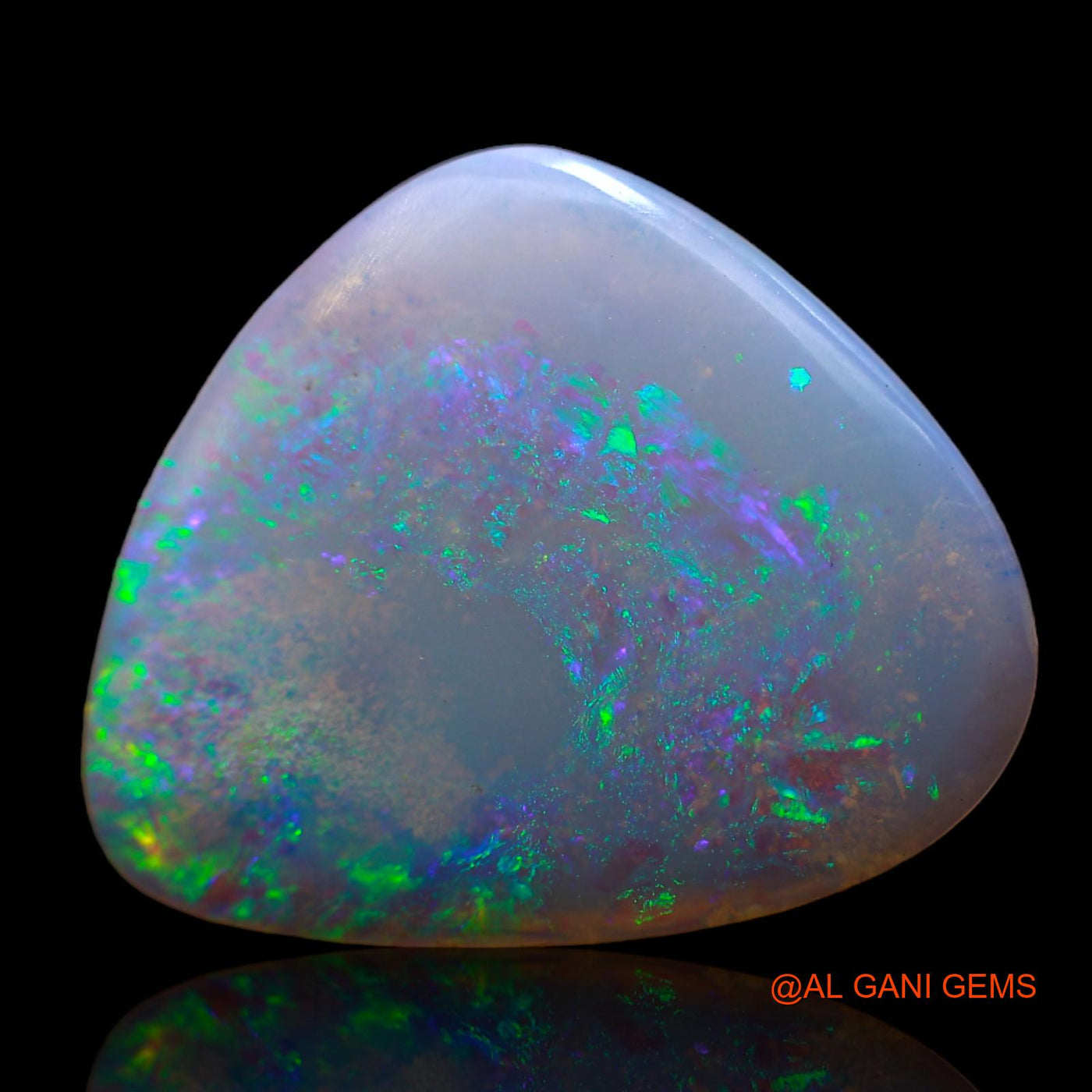 5.00 Cts Natural Australian Fire Opal Loose Gemstone Fancy Cabochon 21x18x2 mm AB-615