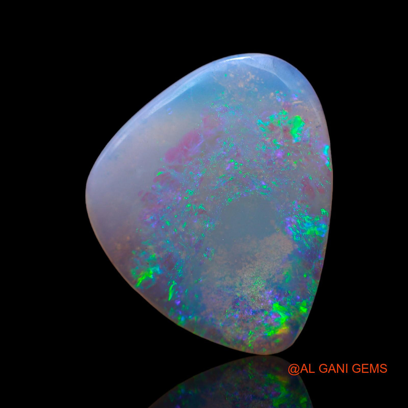 5.00 Cts Natural Australian Fire Opal Loose Gemstone Fancy Cabochon 21x18x2 mm AB-615