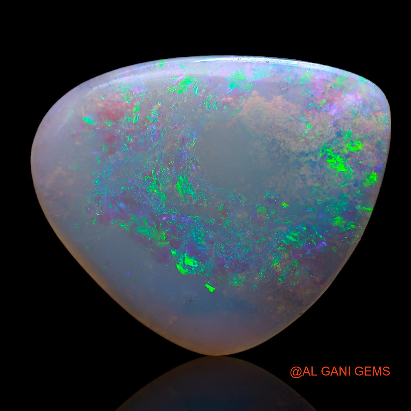 5.00 Cts Natural Australian Fire Opal Loose Gemstone Fancy Cabochon 21x18x2 mm AB-615