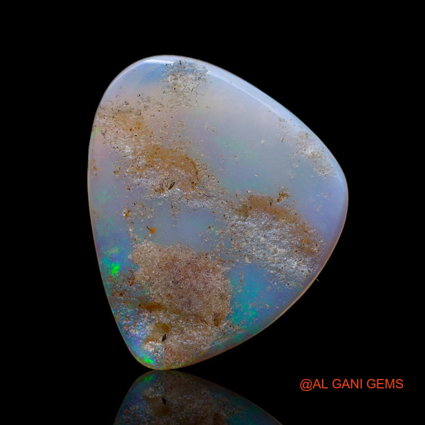 5.00 Cts Natural Australian Fire Opal Loose Gemstone Fancy Cabochon 21x18x2 mm AB-615