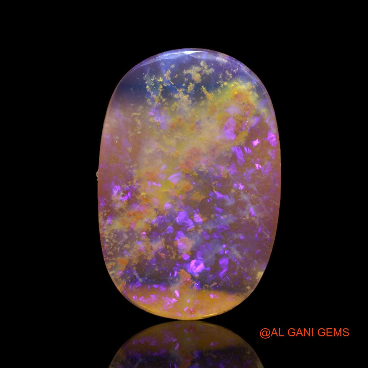 Natural Fire Opal Gemstone 5.00 Cts Loose Fancy Cabochon From Australia 22x15x2 mm AB-617