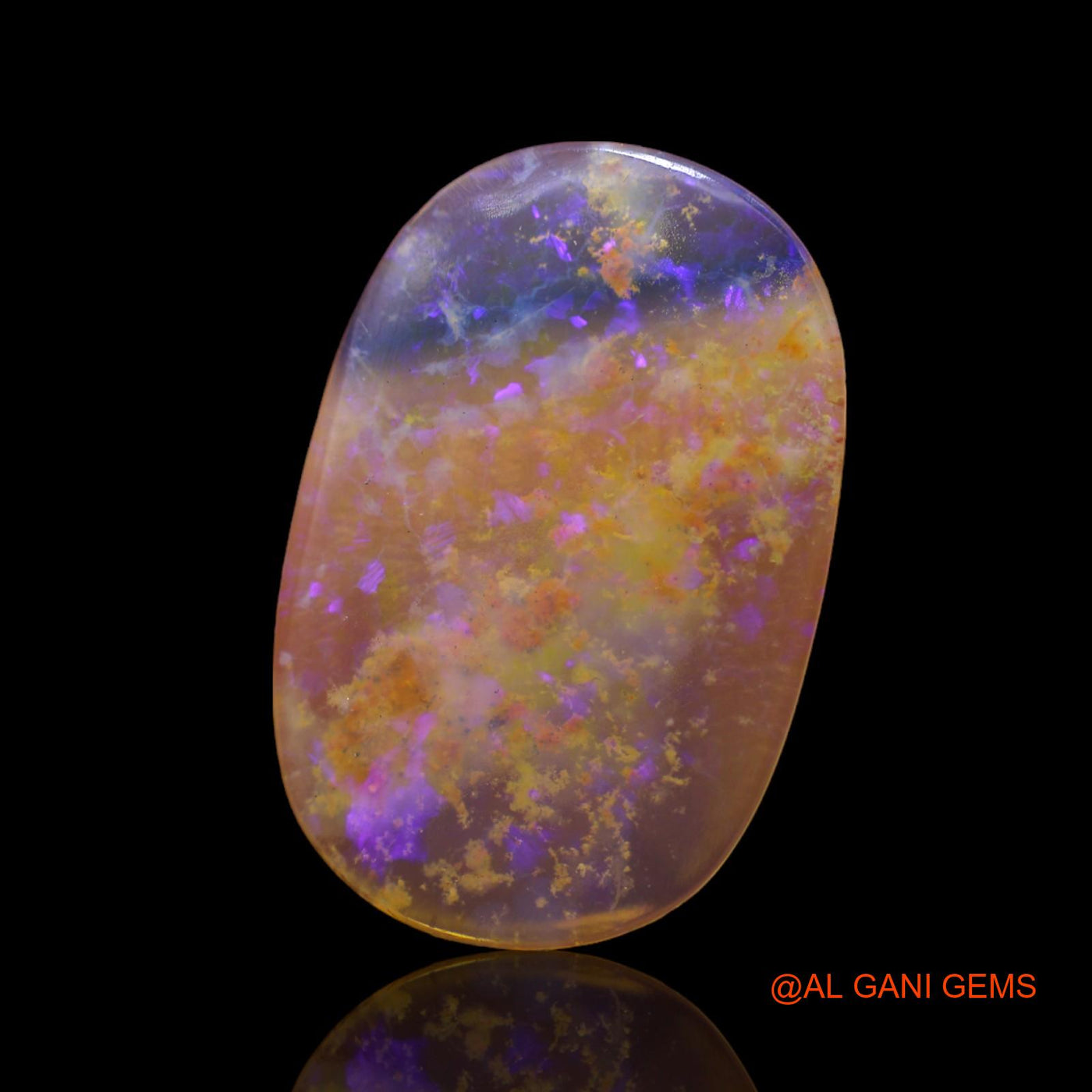 Natural Fire Opal Gemstone 5.00 Cts Loose Fancy Cabochon From Australia 22x15x2 mm AB-617
