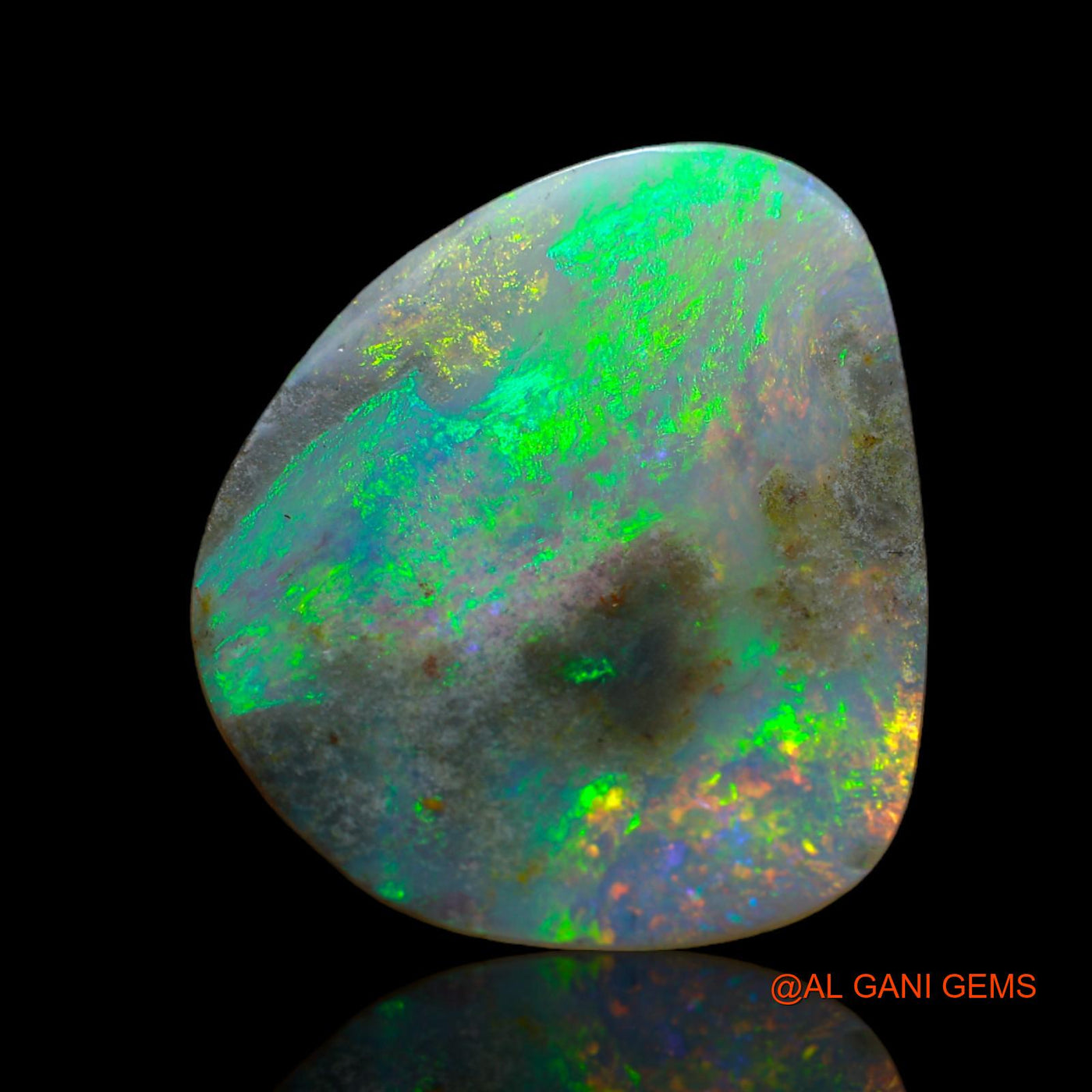 5.00 Cts Natural Australian Fire Opal Fancy Cabochon Loose Gemstone For Jewelry 20x18x2 mm AB-618