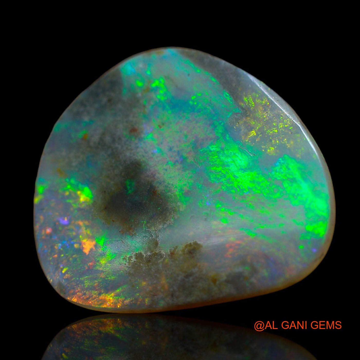 5.00 Cts Natural Australian Fire Opal Fancy Cabochon Loose Gemstone For Jewelry 20x18x2 mm AB-618