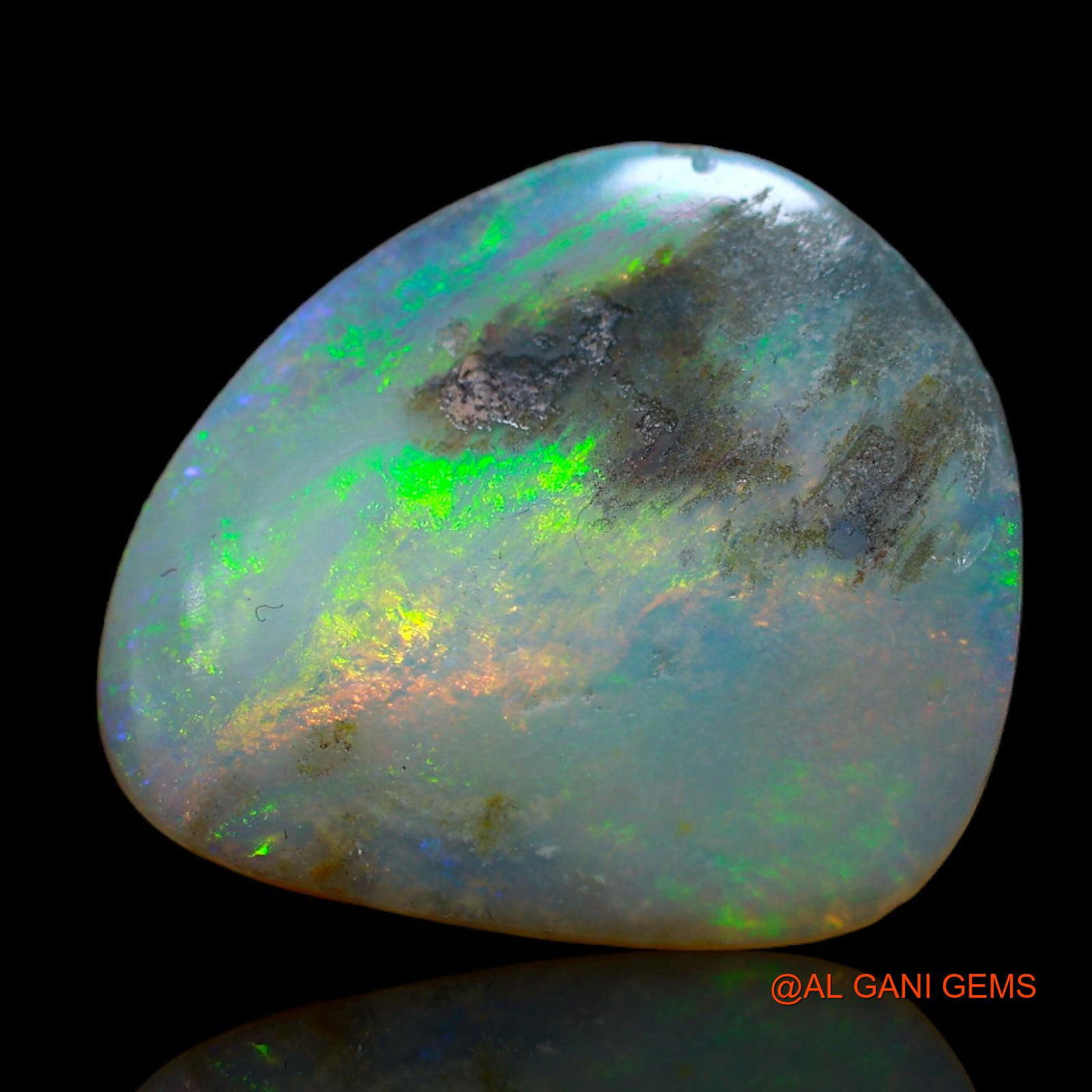 5.00 Cts Natural Australian Fire Opal Fancy Cabochon Loose Gemstone For Jewelry 20x18x2 mm AB-618