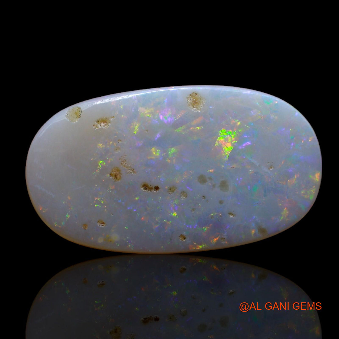 6.00 Cts Natural Australian Fire Opal Loose Gemstone Oval Cabochon 25x14x2 mm AB-623