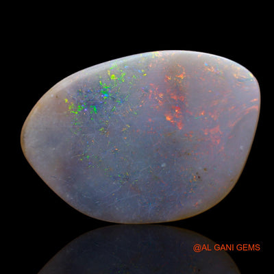 Natural Untreated Fire Opal Loose Gemstone Fancy Cabochon From Australia 8.00 Cts 24x17x3 mm AB-624