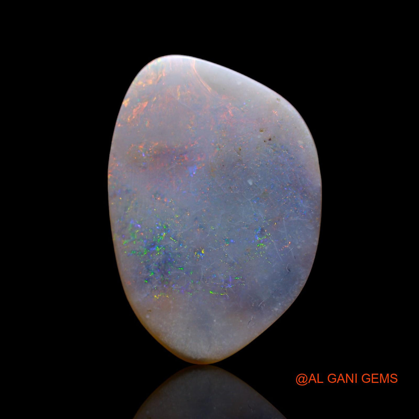 Natural Untreated Fire Opal Loose Gemstone Fancy Cabochon From Australia 8.00 Cts 24x17x3 mm AB-624