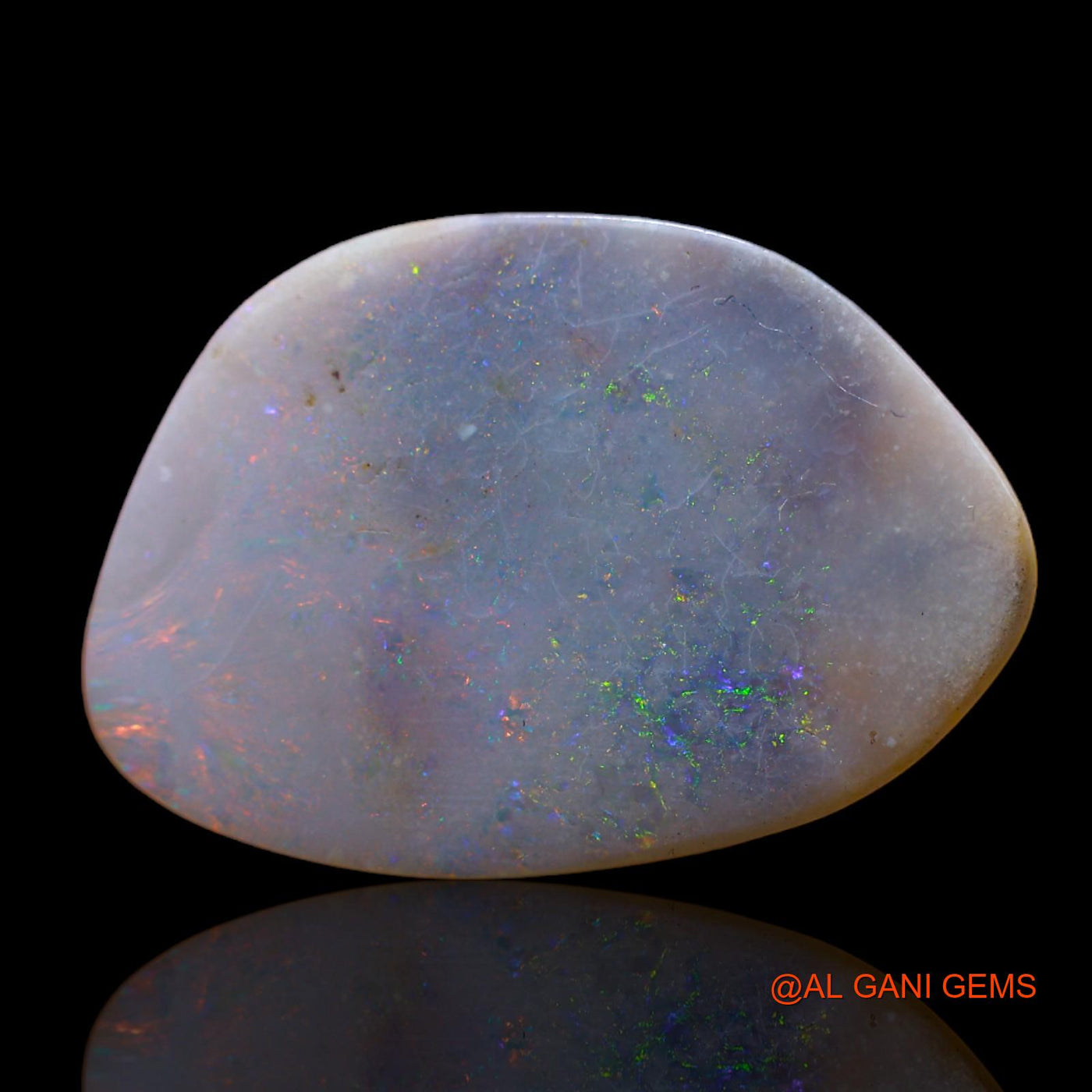 Natural Untreated Fire Opal Loose Gemstone Fancy Cabochon From Australia 8.00 Cts 24x17x3 mm AB-624
