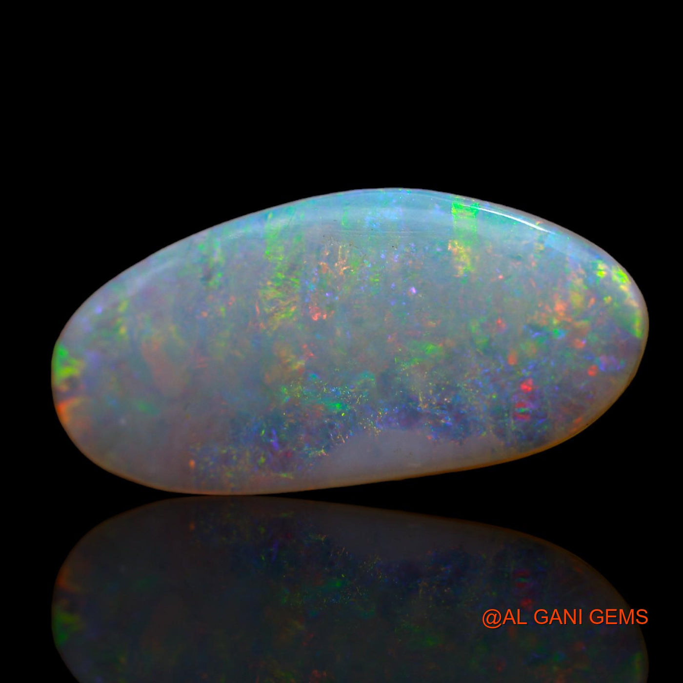 5.00 Cts Natural Australian Fire Opal Loose Gemstone Fancy Cabochon 25x12x2 mm AB-626