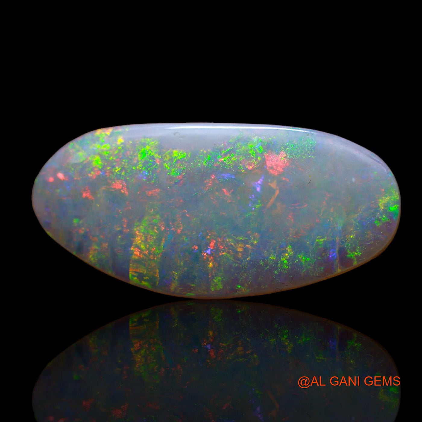 5.00 Cts Natural Australian Fire Opal Loose Gemstone Fancy Cabochon 25x12x2 mm AB-626