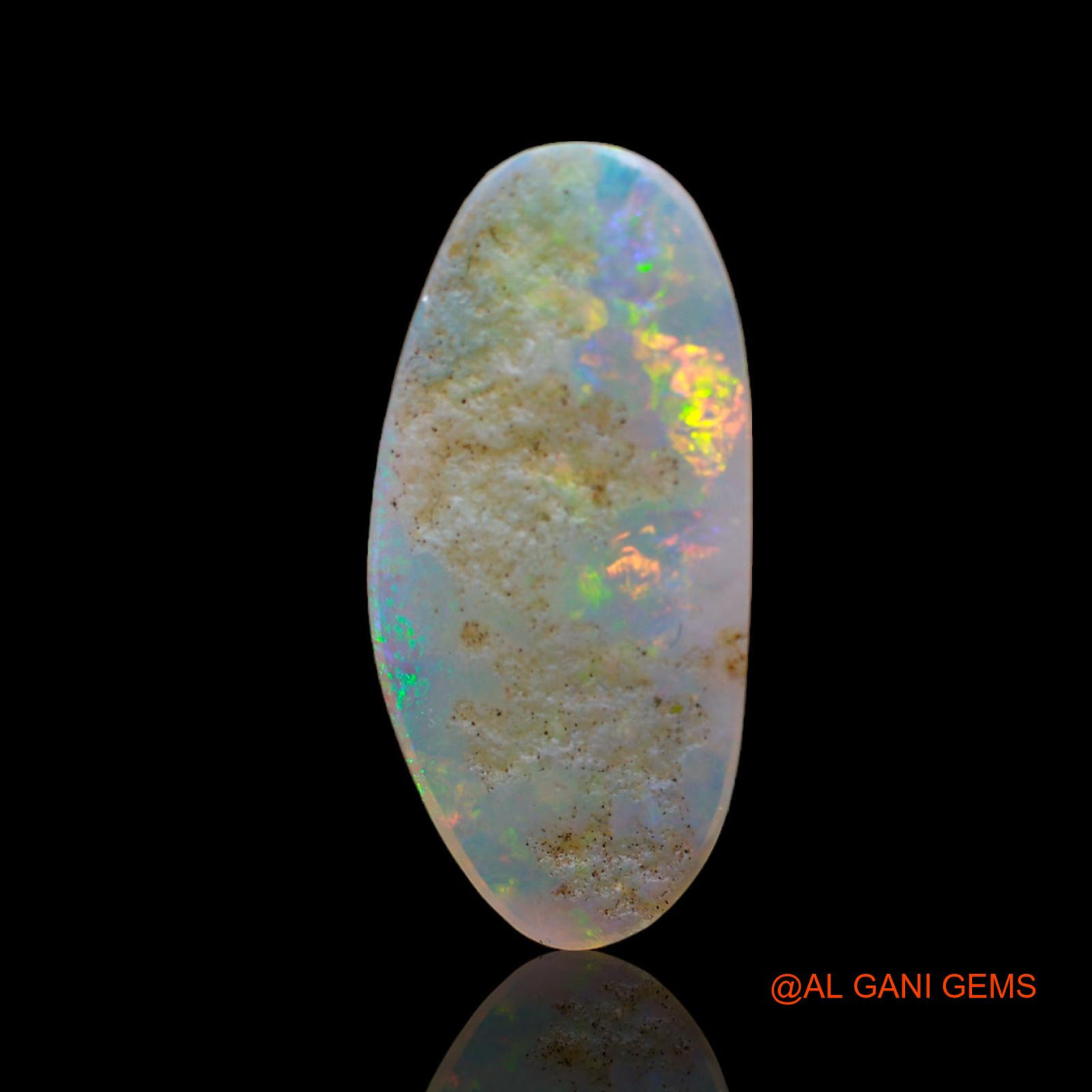 5.00 Cts Natural Australian Fire Opal Loose Gemstone Fancy Cabochon 25x12x2 mm AB-626