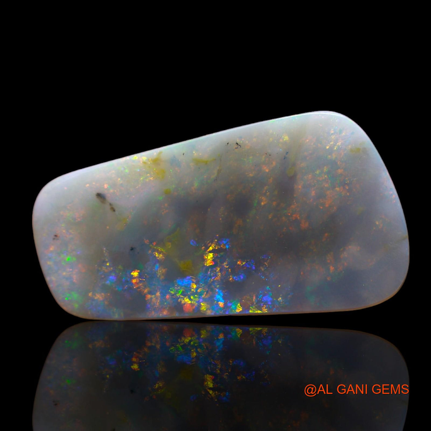 5.00 Cts Natural Australian Fire Opal Fancy Cabochon Loose Gemstone For Jewelry 24x13x2 mm AB-627