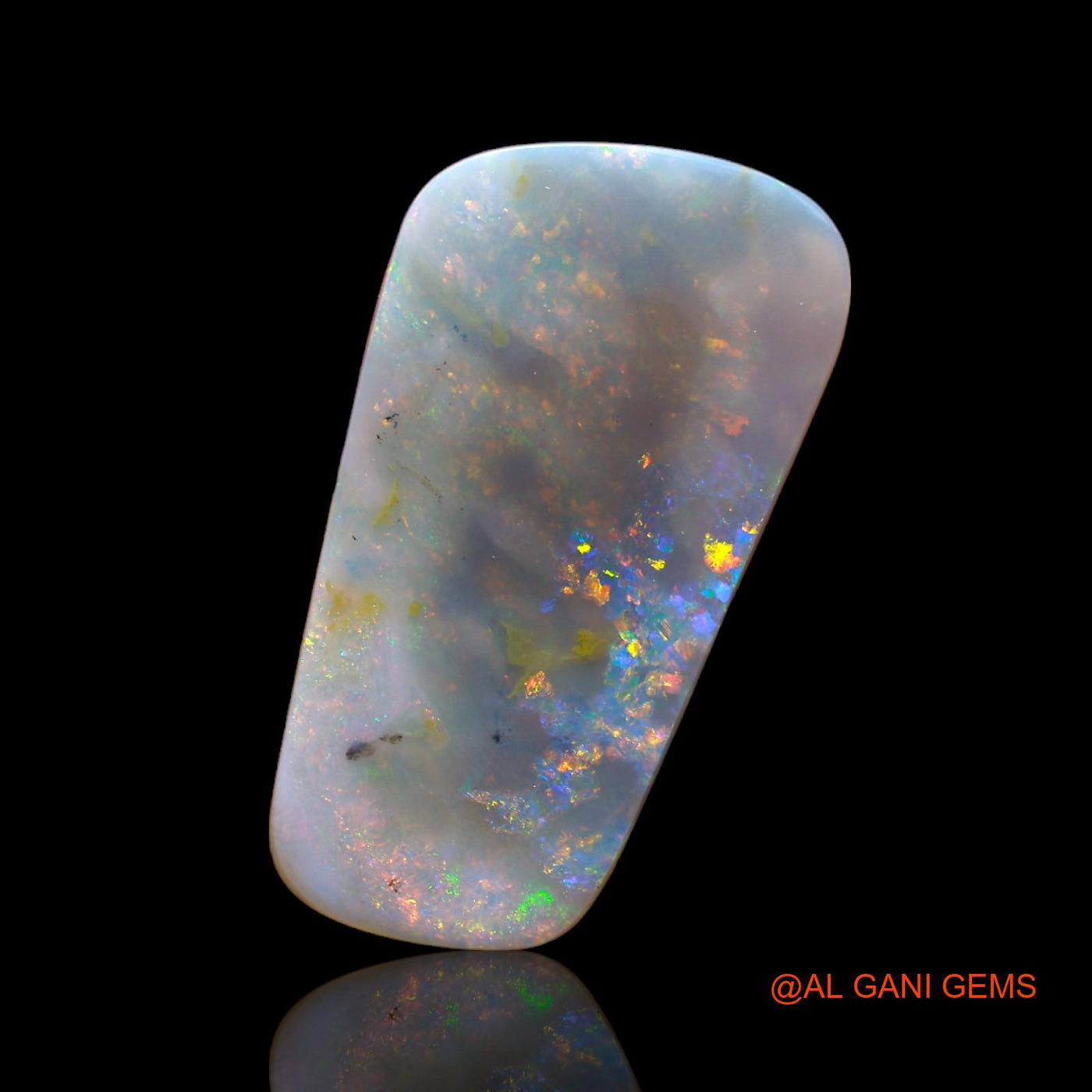 5.00 Cts Natural Australian Fire Opal Fancy Cabochon Loose Gemstone For Jewelry 24x13x2 mm AB-627