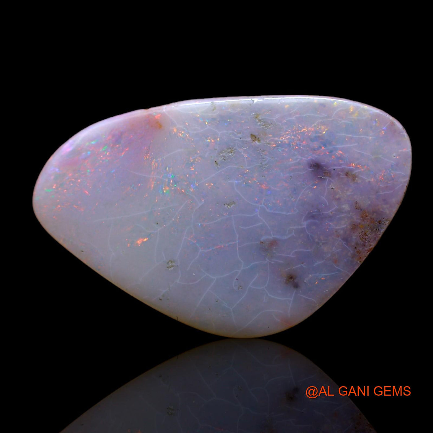 7.00 Cts Natural Australian Fire Opal Loose Gemstone Fancy Cabochon 24x15x3 mm AB-628