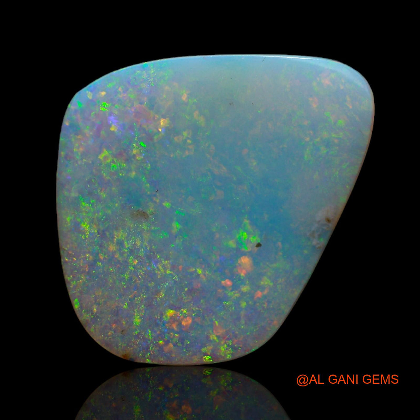 5.00 Cts Natural Australian Fire Opal Fancy Cabochon Loose Gemstone For Jewelry 18x17x2 mm AB-632