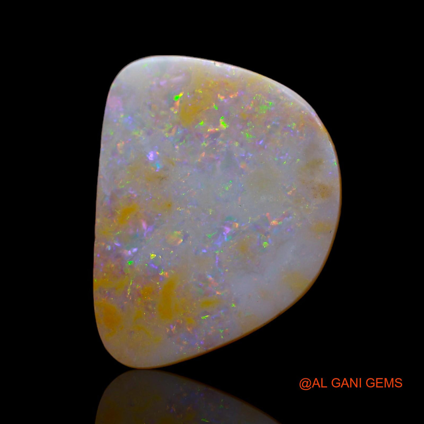 5.00 Cts Natural Australian Fire Opal Loose Gemstone Fancy Cabochon 19x15x2 mm AB-636