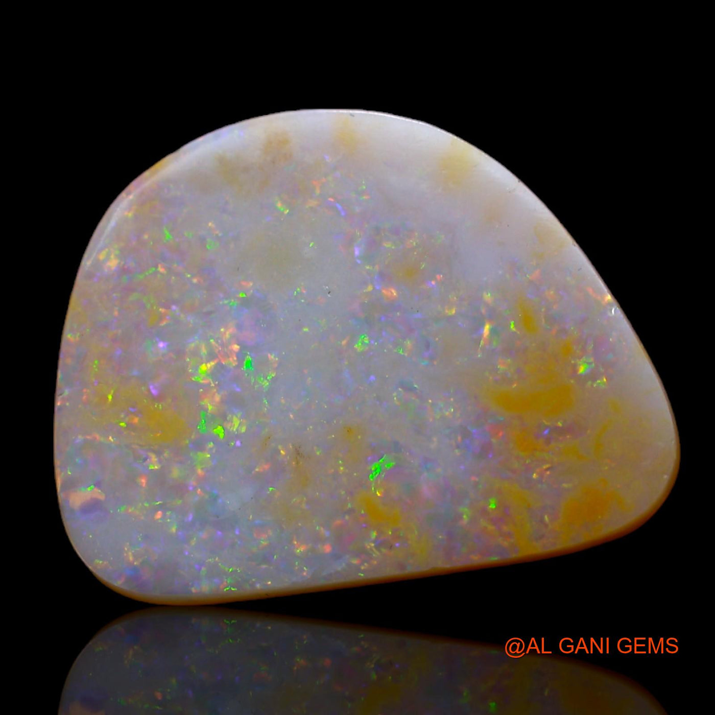 5.00 Cts Natural Australian Fire Opal Loose Gemstone Fancy Cabochon 19x15x2 mm AB-636