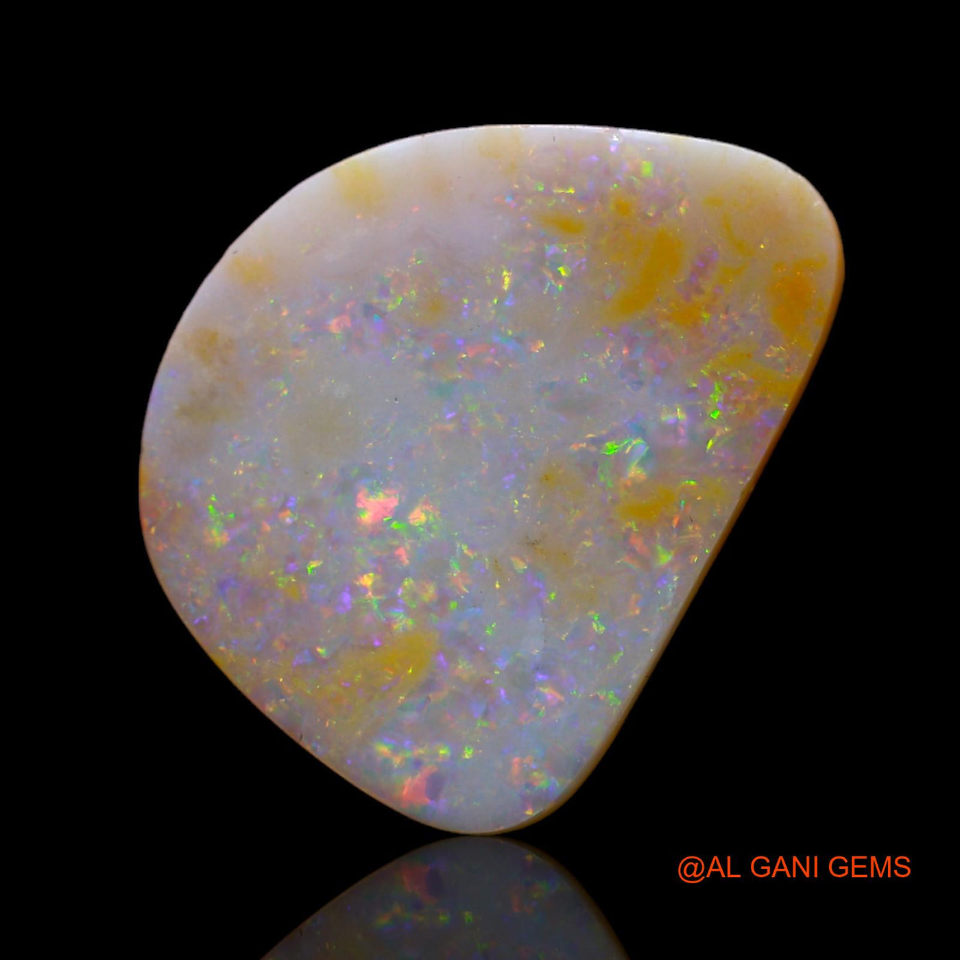 5.00 Cts Natural Australian Fire Opal Loose Gemstone Fancy Cabochon 19x15x2 mm AB-636