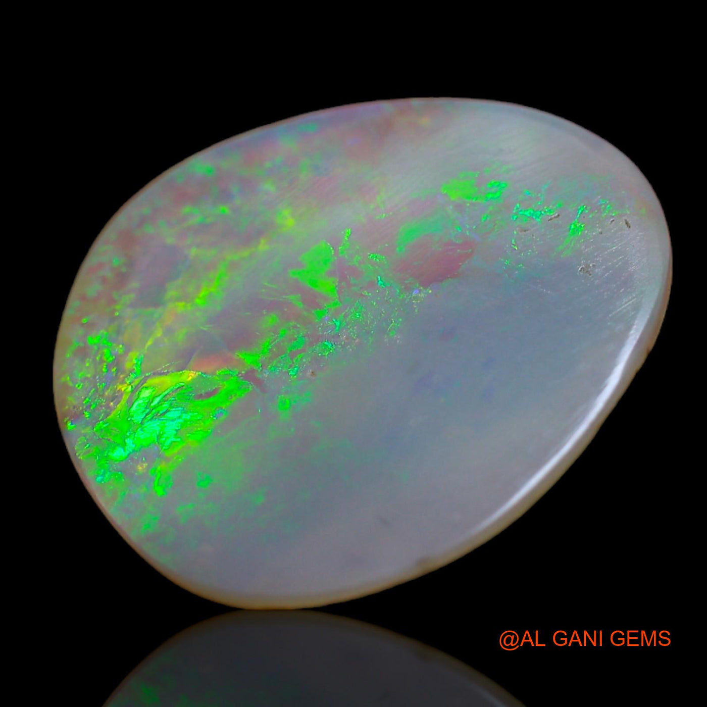 4.00 Cts Unheated Australian Fire Opal Loose Gemstone Fancy Cabochon Natural 19x17x1 mm AB-637