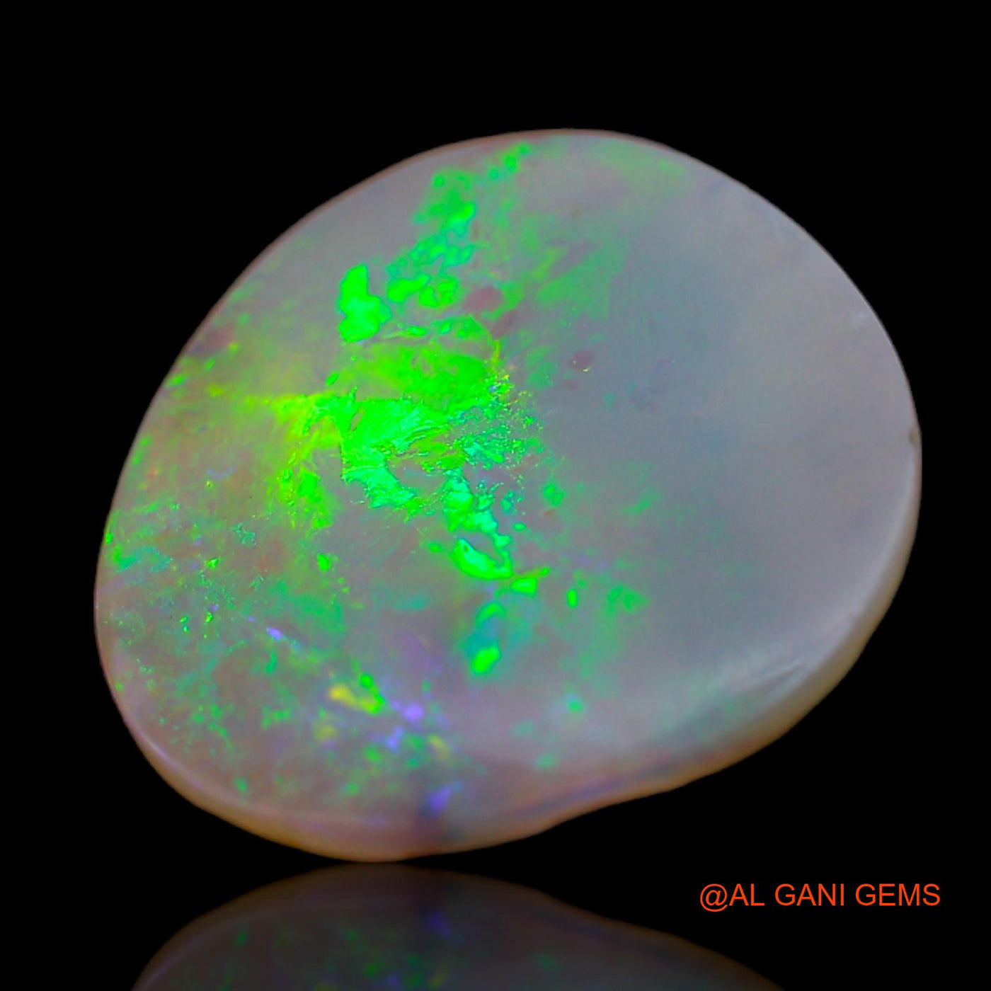 4.00 Cts Unheated Australian Fire Opal Loose Gemstone Fancy Cabochon Natural 19x17x1 mm AB-637