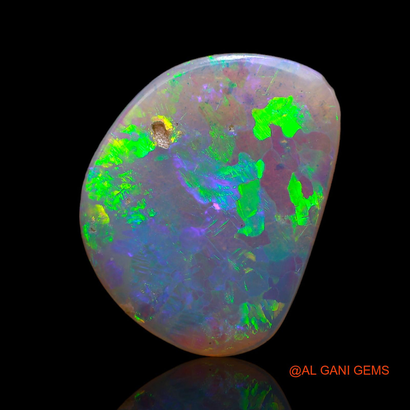 4.00 Cts Natural Australian Fire Opal Loose Gemstone Fancy Cabochon 19x15x2 mm AB-639