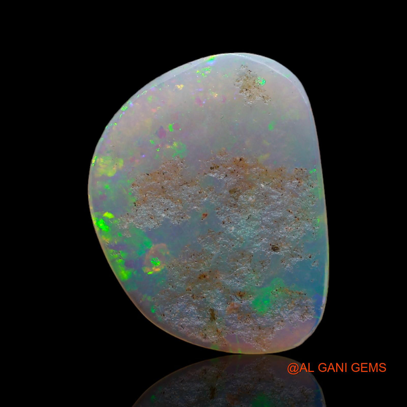 4.00 Cts Natural Australian Fire Opal Loose Gemstone Fancy Cabochon 19x15x2 mm AB-639