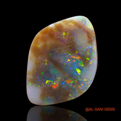 5.00 Cts Natural Australian Fire Opal Loose Gemstone Fancy Cabochon 21x15x2 mm AB-640