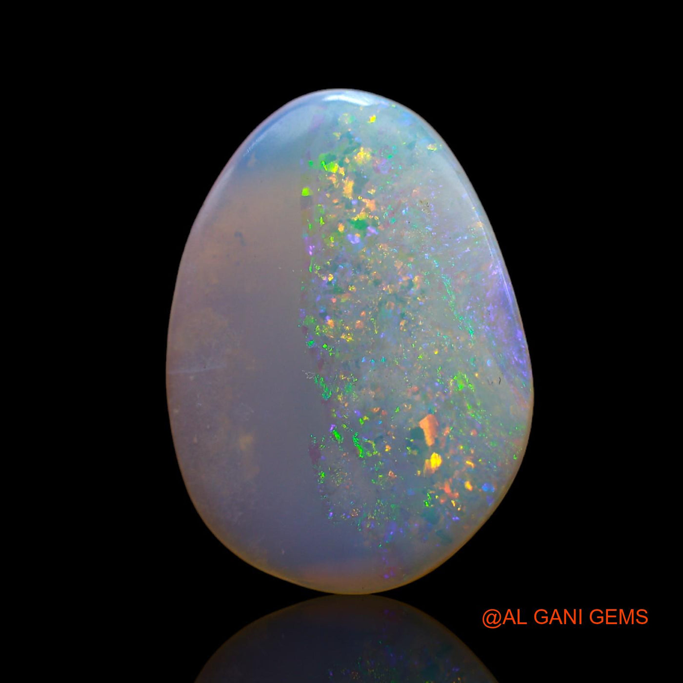 Natural Untreated Fire Opal Loose Gemstone Fancy Cabochon From Australia 5.00 Cts 21x15x2 mm AB-641