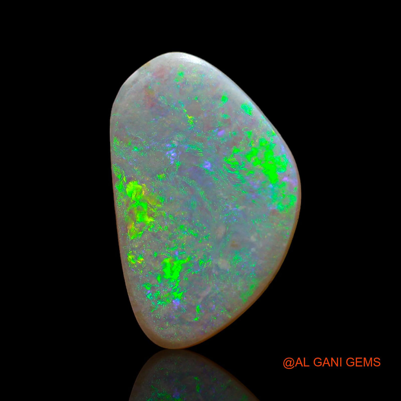 5.00 Cts Natural Australian Fire Opal Loose Gemstone Fancy Cabochon 21x13x2 mm AB-643