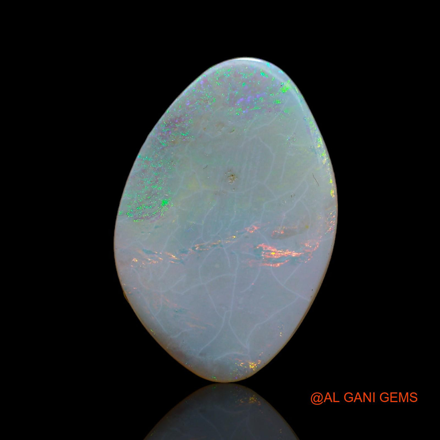 5.00 Cts Natural Australian Fire Opal Loose Gemstone Fancy Cabochon 21x14x2 mm AB-648