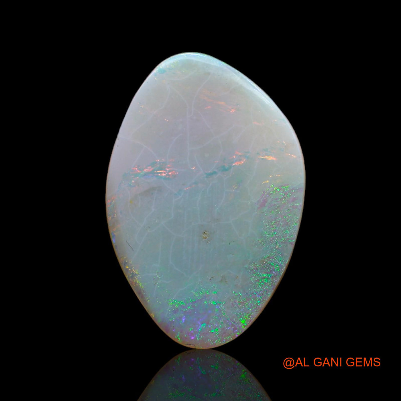 5.00 Cts Natural Australian Fire Opal Loose Gemstone Fancy Cabochon 21x14x2 mm AB-648