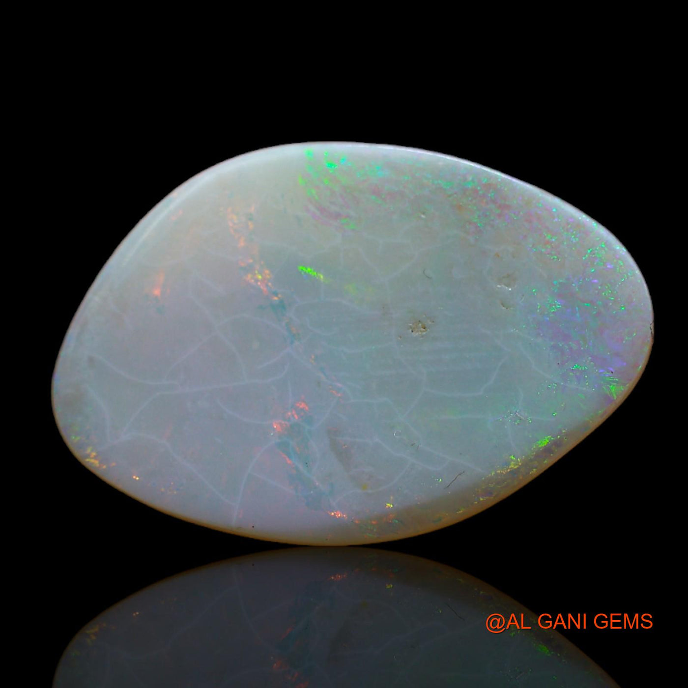 5.00 Cts Natural Australian Fire Opal Loose Gemstone Fancy Cabochon 21x14x2 mm AB-648