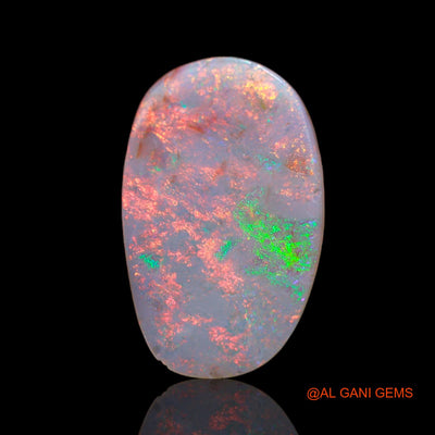 3.00 Cts Unheated Australian Fire Opal Loose Gemstone Fancy Cabochon Natural 21x13x1 mm AB-650