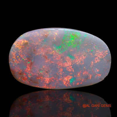 3.00 Cts Unheated Australian Fire Opal Loose Gemstone Fancy Cabochon Natural 21x13x1 mm AB-650