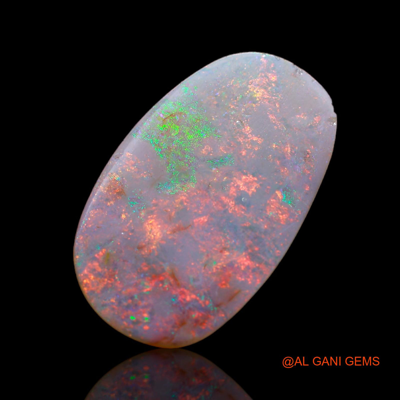 3.00 Cts Unheated Australian Fire Opal Loose Gemstone Fancy Cabochon Natural 21x13x1 mm AB-650