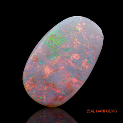 3.00 Cts Unheated Australian Fire Opal Loose Gemstone Fancy Cabochon Natural 21x13x1 mm AB-650