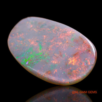 3.00 Cts Unheated Australian Fire Opal Loose Gemstone Fancy Cabochon Natural 21x13x1 mm AB-650