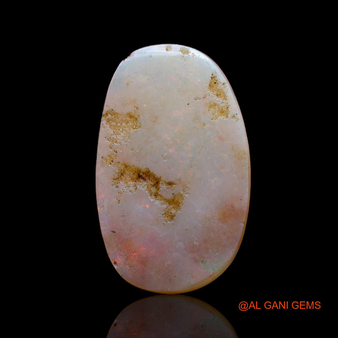 3.00 Cts Unheated Australian Fire Opal Loose Gemstone Fancy Cabochon Natural 21x13x1 mm AB-650