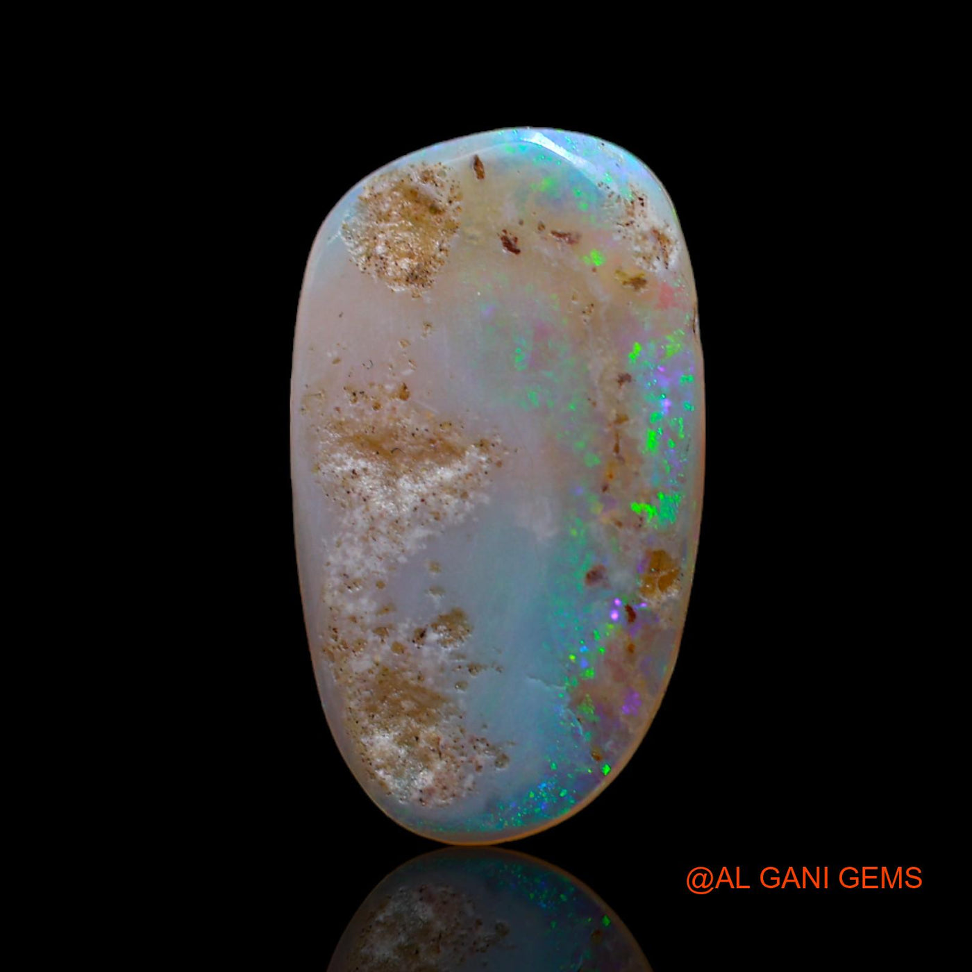 5.00 Cts Natural Australian Fire Opal Loose Gemstone Fancy Cabochon 20x12x3 mm AB-654
