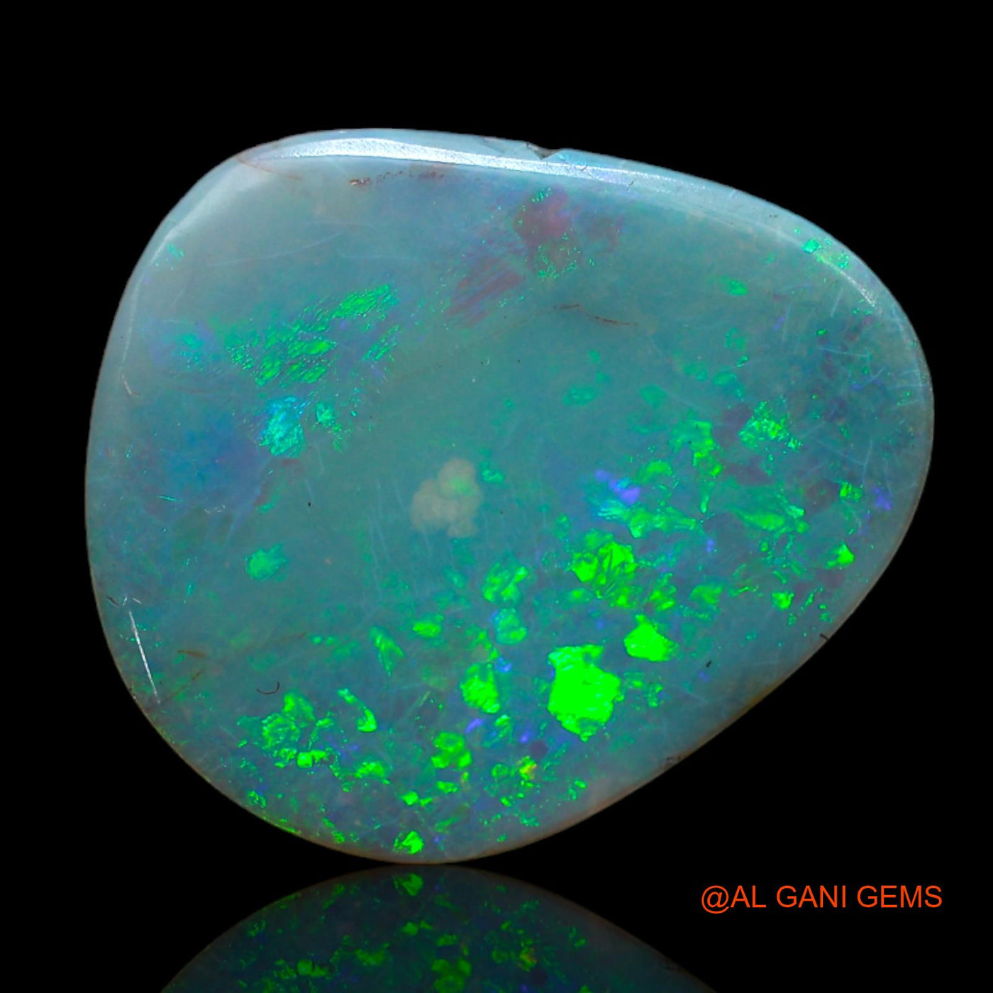 4.00 Cts Natural Australian Fire Opal Loose Gemstone Fancy Cabochon 18x15x2 mm AB-656