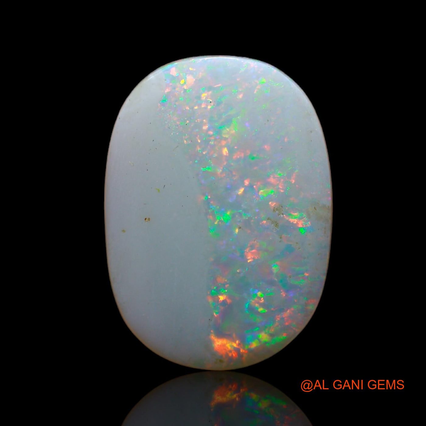 Natural Untreated Fire Opal Loose Gemstone Oval Cabochon From Australia 4.00 Cts 18x13x3 mm AB-666